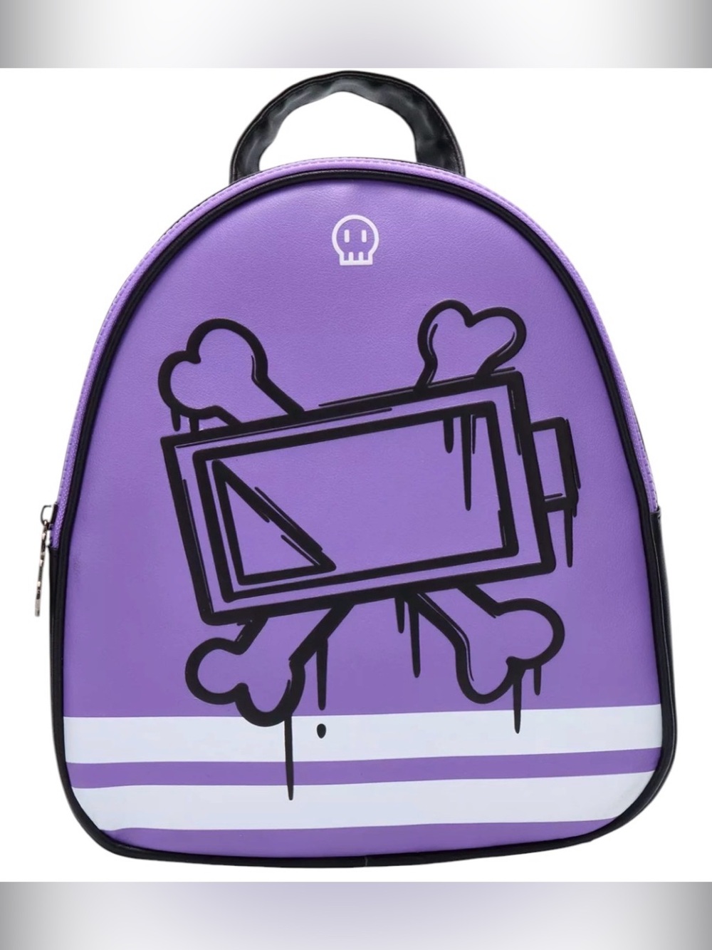 Bioworld Murder Drones Uzi Mini Backpack Purple Black Bones Skull Anime Bag New